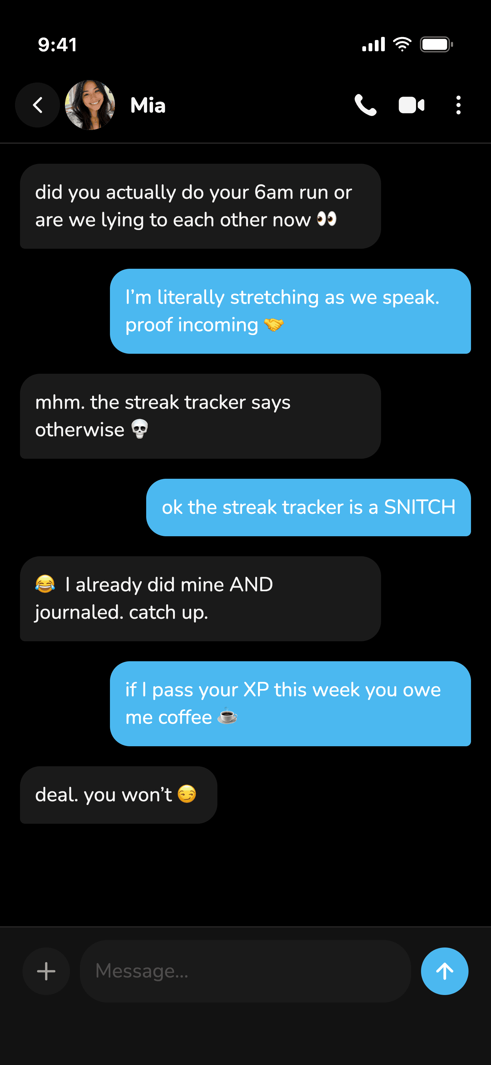 Chat with your accountability partner