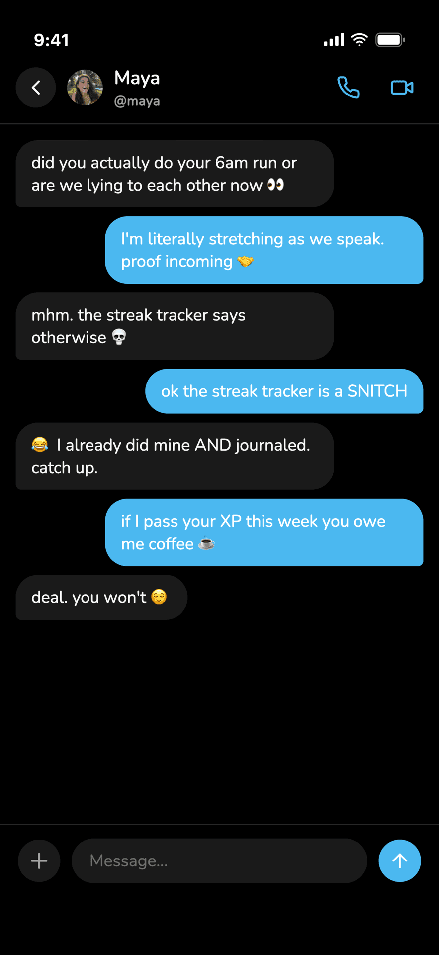 Chat with your accountability partner