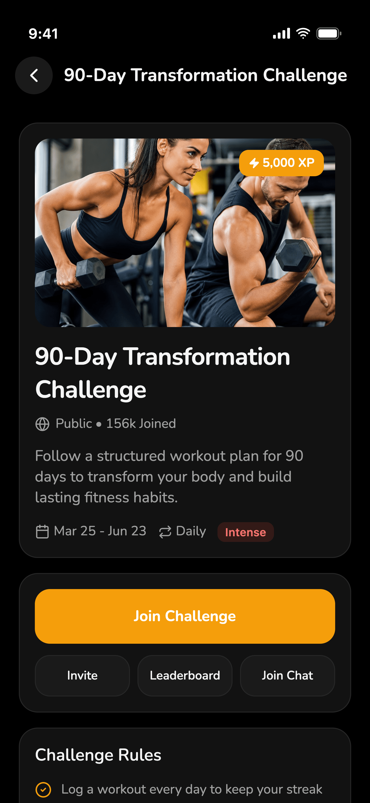Challenge detail