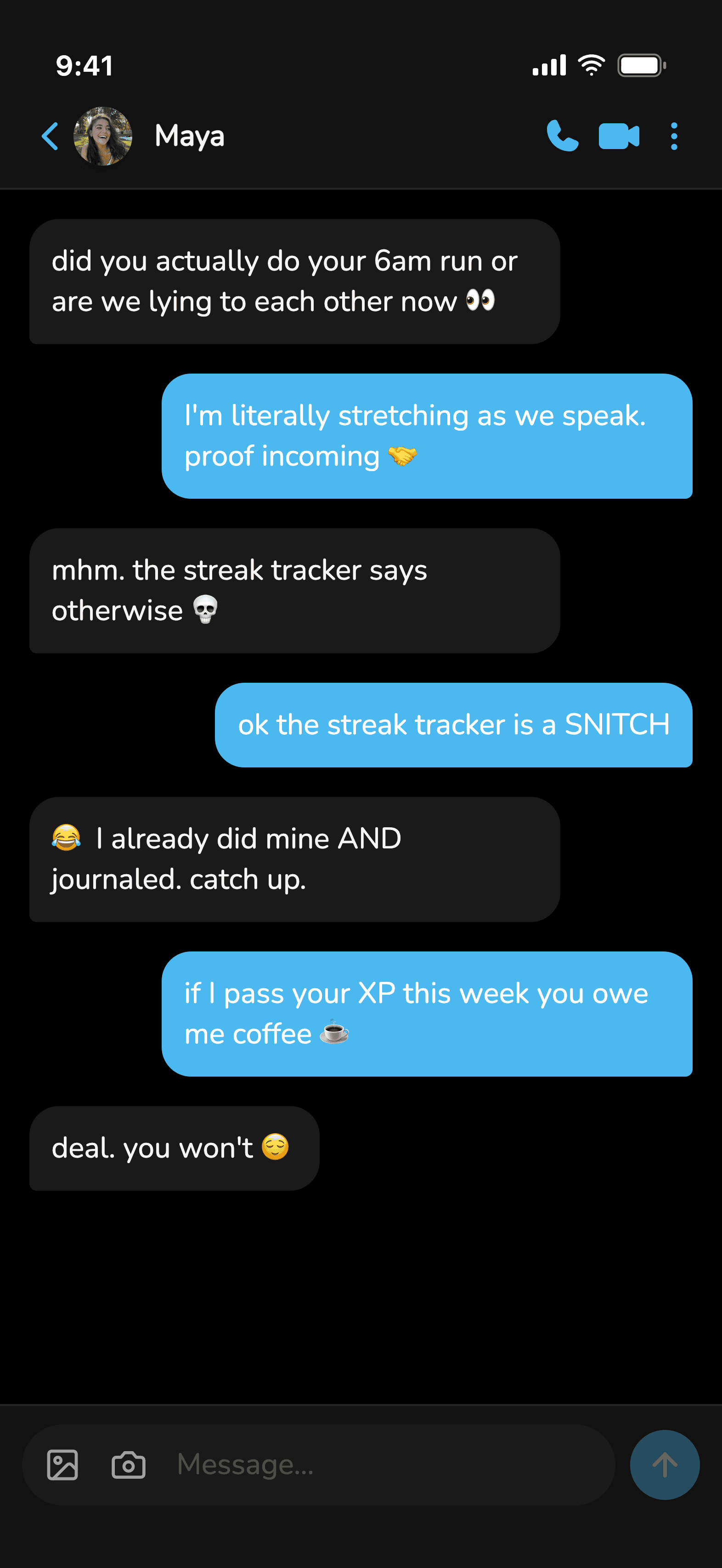 Chat with your accountability partner